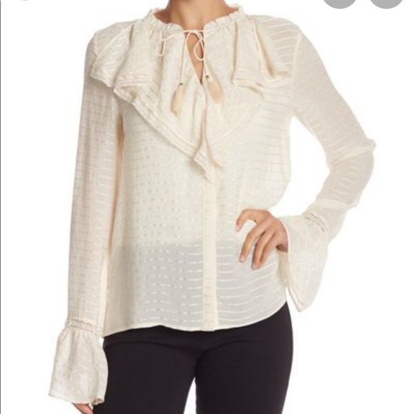 PAIGE Silvette Ruffle Silk Blouse - Picture 4 of 17